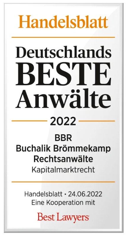 Deutschlands Beste Anwälte 2022 im Kapitalmarktrecht